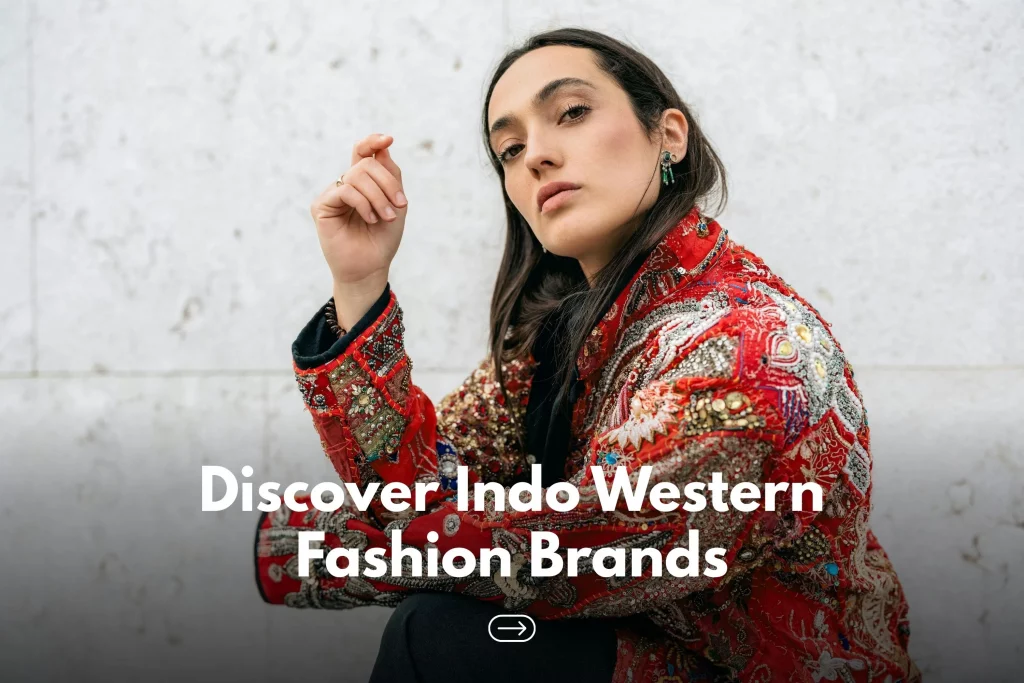 The image displays a stylish woman who wears Indo Western fashion. Copyright Matej Simko/Pexels.